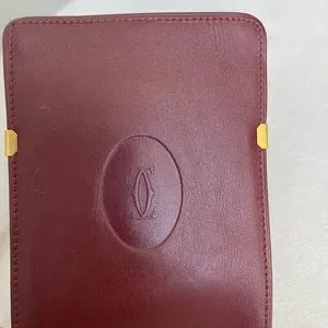 Cartier Lambskin Burgundy with 18k Accents Eyeglass Case Cartier | Accessories | Cartier Lambskin Burgundy With 8k  main image 2